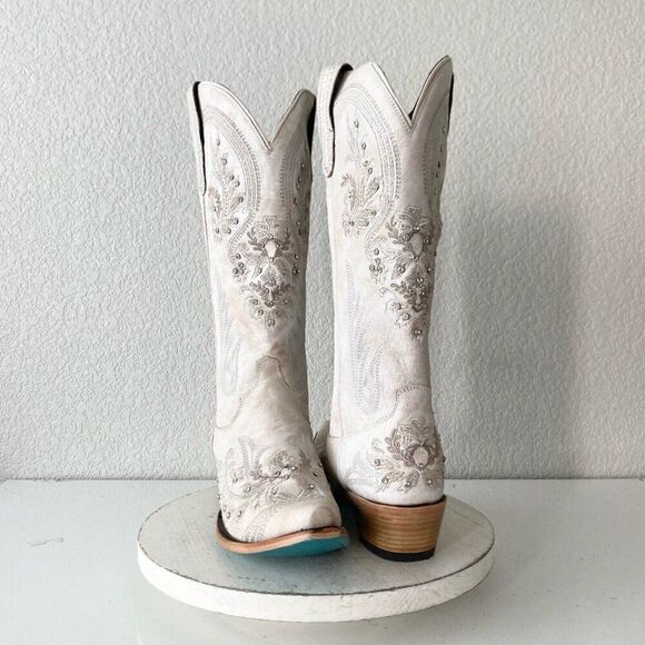 Lane Boots Shoes - NEW Lane Santorini Womens Cowboy Boots 10.5 Leather Western Wedding 15" Tall